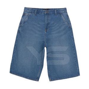Mens <b>High</b> <b>Waist</b> Casual Denim <b>Jeans</b> <b>Shorts</b> Breathable Streetwear with Button Decoration for Summer - Product Image 1