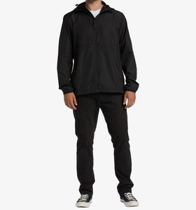 Veste coupe-vent à capuche pour homme, style streetwear, pour la course à pied en hiver, avec col montant, fermeture éclair sur le devant et logo imprimé - Product Image 6