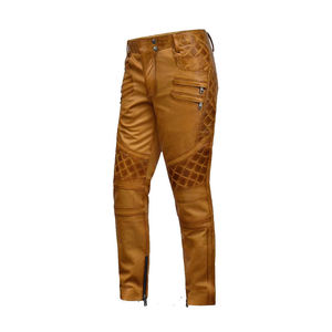 Pantalons en cuir décontractés légers de la meilleure qualité pour hommes avec logo personnalisé, couleur et taille - Prix de gros d'usine - Product Image 4
