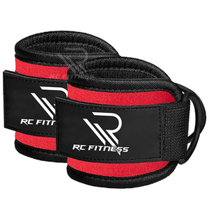 แผ่นรองข้อเท้าหนังสีชมพูแบบกำหนดเองของ RC Fitness Wear สายรัดป้องกันข้อเท้าแบบมืออาชีพ ฟังก์ชั่นรักษาความอบอุ่นสำหรับใช้ในยิม - Product Image 2
