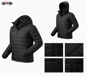 Nouveau modèle 2025 Veste d'hiver matelassée à bulles Varsity XL Col montant Toile réversible Écologique Unisexe Fabriqué au Pakistan - Product Image 5