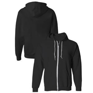 Sudadera con capucha y cremallera de algodón para hombre con logotipo personalizado al por mayor, conjunto de sudadera de lana unisex de talla grande, moda informal para hombre, logotipo largo bordado - Product Image 3