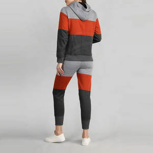 Meilleure vente femmes décontracté hiver toile respirant longue capuche fermeture éclair hauts solide haute qualité Jogging porter dernière conception - Product Image 5