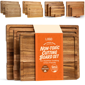 <span class=keywords><strong>Planche</strong></span> à découper en bois d'acacia massif avec rainure pour jus, accessoires de cuisine personnalisés, <span class=keywords><strong>prix</strong></span> d'usine, ensemble de planches à découper en bois - Product Image 1