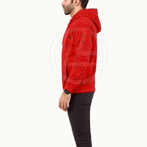 Sudadera con capucha sólida con forro de contraste Elegante bolsillo frontal Tejido polar Transpirable y secado rápido Calor de invierno para hombres - Product Image 5
