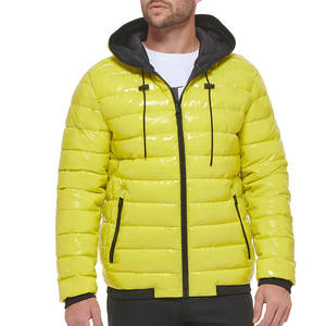 แจ็คเก็ตขนเป็ดบล็อกสีสำหรับผู้ชาย,เสื้อแจ็คเก็ตบุนวมแบบครอปสำหรับฤดูหนาว - Product Image 3