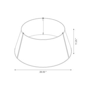 2021 Decoraciones para árboles de Navidad 26 "D Collar de árbol de metal galvanizado Falda de árbol de metal Cubierta de base de árbol Navidad decorativa - Product Image 1