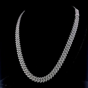 Hip Hop Jewelry 10K 14K Gold Miami Cuban Infinity Link Chain VVS Clarity Diamantes naturales Iced Out Disponible a los mejores precios - Product Image 5