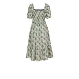 Vestido Midi Floral de Algodón Puro para Mujer, Elegante, de Alta Calidad, con Cintura Elástica, Transpirable, con Aberturas, para el Día a Día y Fiestas - Product Image 5