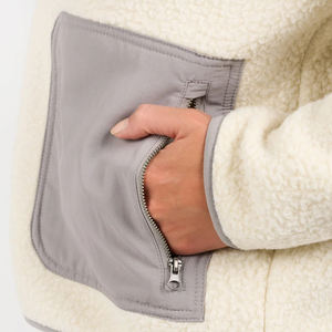 Vestes Sherpa respirantes entièrement personnalisées pour adultes de haute qualité/OEM Vestes universitaires Sherpa confortables pour femmes de grande taille - Product Image 6