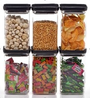 Conteneur de stockage hermétique en plastique de qualité alimentaire de 1100 ml avec bouton poussoir, sans BPA, compatible lave-vaisselle et congélateur, vente en gros pour la cuisine