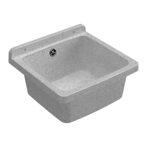 Lavabo Ovale in Resina Granito Mongardi 39L X 39P X 24H cm, da Interno/Esterno, Montaggio a Parete, Resistente agli Acidi, Multiuso - Product Image 1