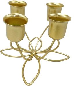 Dernière Arrivée de Haute Qualité À Faible QUANTITÉ MINIMALE DE COMMANDE Géométrique Style Or Bougeoir Maison De Luxe Décor Bougeoir - Product Image 2