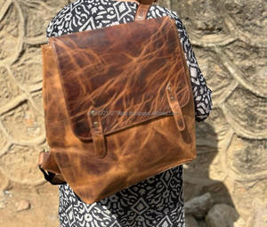 Nouvel arrivage de sacs à dos de voyage faits à la main en cuir véritable véritable élégant sac à dos multi-usages sacs à dos de bureau sacs d'école - Product Image 3