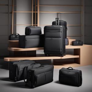 Valise noire 57/58 pouces en tissu Oxford 100% nylon balistique enduit de PU, tissage dobby Pantone, légère et résistante à l'abrasion - Product Image 1