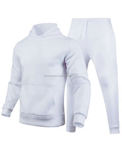 Conjunto de chándal deportivo personalizado para hombres y mujeres 2024 traje de Jogger de alta calidad OEM gimnasio Fitness Wear Zip Sudadera con capucha pantalones chándal - Product Image 5