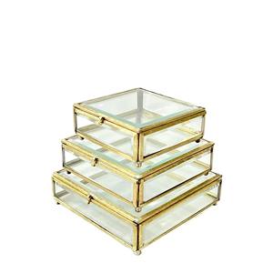 Caja de Almacenamiento de Joyería de Metal Personalizable con Marco de Metal Plateado, Organizador de Almacenamiento Ecológico para el Hogar para Accesorios de Mujer - Product Image 4