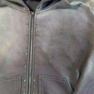 Men's Gray <b>Zip</b>-Up Hoodie 100% Cotton French Terry Hooded Sweatshirt <b>Pocket</b> Casual Streetwear Autumn Regular Fit Men's <b>Hoodies</b> - Product Image 6