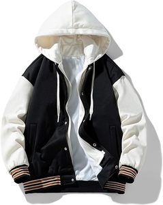 Chaqueta Varsity de Lana y Forro Polar al por Mayor, Tallas Grandes, con Logotipo Personalizado, Transpirable, con Capucha, Ropa Deportiva para Jugadores de Béisbol y Sóftbol, para Hombre - Product Image 1