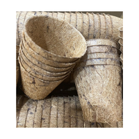 Récipient de pépinière en fibre de coco brune avec plusieurs choix de tailles pour la croissance des semis
