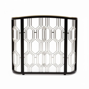 Écran de cheminée élégant en fer forgé avec design en fil métallique, écrans de protection contre le feu pour cheminée et poêle à bois - Product Image 3