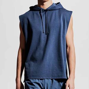 Pullover <b>SleeveLess</b> Fashion Outfit <b>Men</b> premium <b>Hoodie</b> Customized Logo Printed Solid Color Cotton Blended Hoodies 2026 - Product Image 3