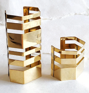 Global brass <b>kada</b> Handmade Brass Wide Cuff Bracelet for Women Stylish Bracelet for Wholesale From India - Product Image 5