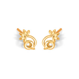 Petites boucles d'oreilles pour enfants Little Luminaries en or jaune - Product Image 4