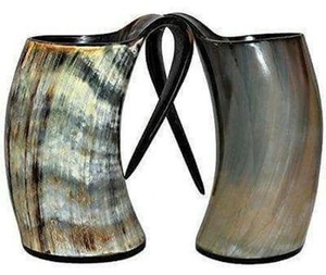 Polished Buffalo Horn Beer <b>Mug</b> Eco-Friendly Handmade Drinking Tankard for Barware and Gifts - Product Image 4