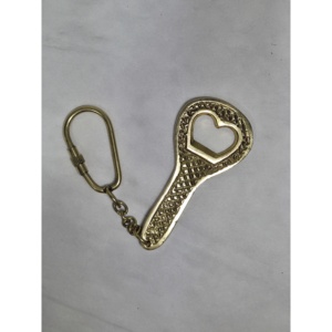 Décapsuleur porte-clés en alliage de cuivre en forme de cœur complexe, personnalisable avec logo OEM, en alliage de zinc, tire-bouchon pour ouvrir les bouchons - Product Image 3