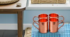 Juego de 4 Tazas Moscow Mule Clásicas Martilladas, Hechas a Mano, de 16 Onzas, Cobre Puro Sólido Sin Recubrimiento, Ecológicas y Modernas - Product Image 3