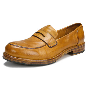 Zapatos formales de cuero para hombre, con punta en pico, tipo Oxford, con amortiguación cómoda para reuniones y trabajo de oficina. - Product Image 1