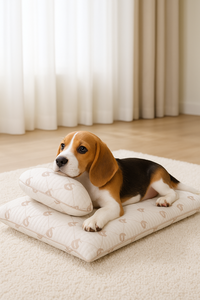 Letto doppio lato per animali domestici e cuscino con accessori per cuscini in tessuto di cotone e pigmento per un sonno confortevole - Product Image 6