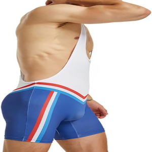 Monos activos deportivos ajustados, ropa interior de leotardo, camisetas de lucha para hombres, mono de partidarios atléticos - Product Image 5