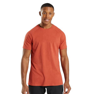 Wholesale <b>100</b>% <b>Polyester</b> Cotton T <b>Shirt</b> Heavyweight & Comfortable Custom Logo & Solid Color O-Neck Blank Plain Knitted Fabric - Product Image 1