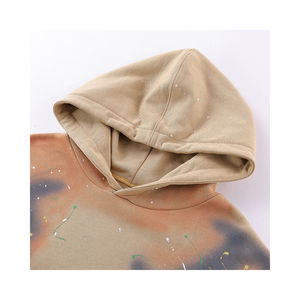 Nouvelles tendances vêtements de rue personnalisés Satin à l'intérieur Tech polaire bloc de couleur grande taille hommes 2 tons sweats à capuche - Product Image 4