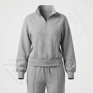 Nuevo Conjunto Deportivo de Dos Piezas para Mujer, Sudadera con Media Cremallera y Pantalones Jogger a Juego, Chándal, Color Personalizado - Product Image 1