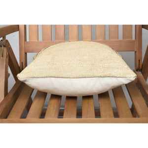 Almohada de lana de retazos Kilim Beige de 14x14 pulgadas de lujo, almohada rústica con estampado Floral y Vintage para ropa de cama tejida con seda - Product Image 5