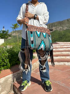 Nouveau Western fait à la main usiné frange sac à main aztèque selle couverture chaud sac à bandoulière bohème Unique Designer élégant sacs pour femmes - Product Image 4