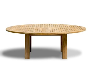 Table de jardin moderne en teck massif, grande, durable, empilable, 2,2 m, résistante aux intempéries et aux UV, pour hôtels, restaurants, villas - Product Image 2