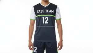 Uniformes de Fútbol Personalizados de Alta Calidad con Logotipo, 100% Poliéster Reflectante, Ligeros, de Secado Rápido y Transpirables, Cuello en V, para Hombre - Product Image 4