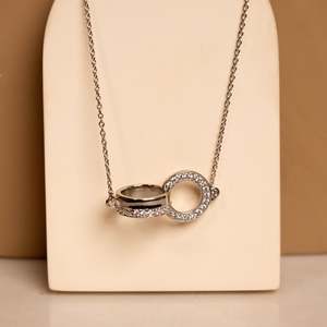 Collar de Plata de Ley 925 con Forma de Corazones 'The Soul Tie' con Circonita para Compromiso - Product Image 1
