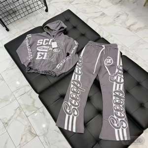 Conjuntos Deportivos Personalizados con Rayas, Pantalones Deportivos Apilados, Conjuntos Deportivos con Rayas para Hombre, Conjuntos Deportivos Desgastados para Correr - Product Image 6