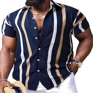 Camisa Casual de Manga Corta Personalizada para Hombre, Camisa de Verano Estampada con Botones, Ligera para Uso Diario - Product Image 4