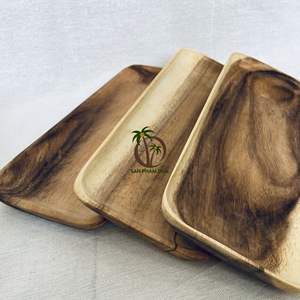 จานไม้เครื่องครัวชามไม้/ชามไม้/SAMAN,จานไม้สำหรับอาหารโคโค่-อีโคเวียดนาม - Product Image 3