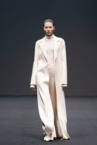 Gabardina con bolsillos laterales para mujer, abrigo largo de mezcla de Cachemira Tiff Emb, 20% Cachemira, 80% Lana, ropa de verano para mujer - Product Image 3