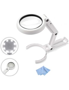 Lampada d'ingrandimento portatile o da tavolo con lente 5X/11X (Velamp LE037) - Product Image 1