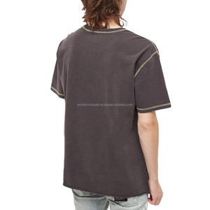 100% coton/bambou/fibre Logo personnalisé Sublimation vente en gros T-shirts pour hommes T-shirts unis décontractés pour hommes avec votre marque - Product Image 4