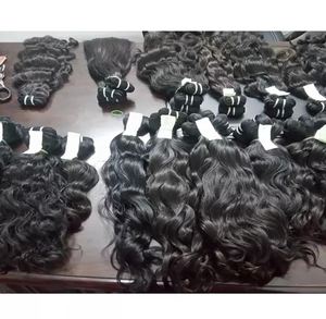 Vague naturelle alignée de cuticule de cheveux Remy bruts non transformés de temple indien de vendeur de confiance - Product Image 3