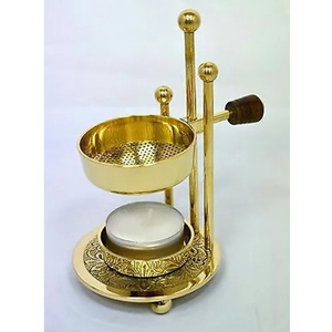 Superior Quality Brass Arabic Incense Burner Incense Bakhoor Burner New Aged Brass Matt Gold Finished Indian Handmade wholesaler - Product Image 5